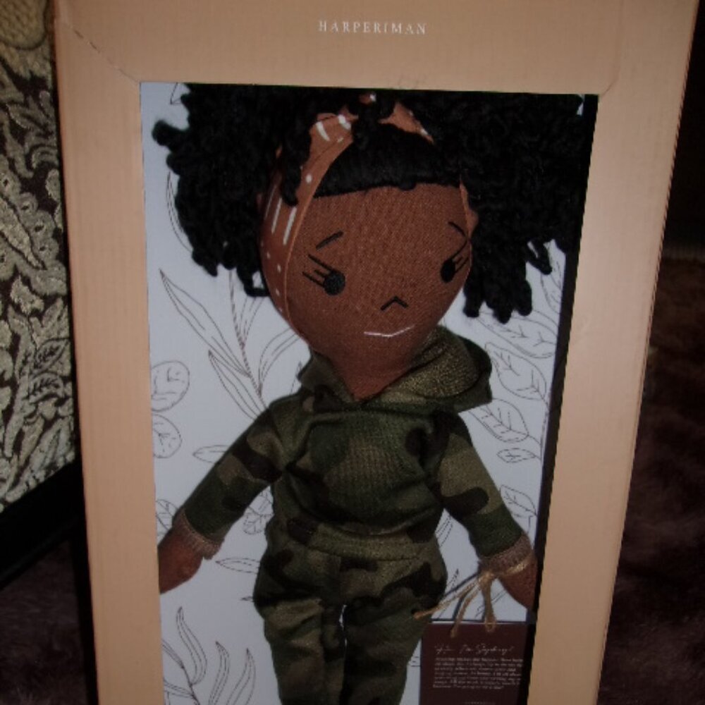 HARPERIMAN NWT 14" SYDNEY Handmade Linen Keepsake Plush Doll Soft Braided Hair